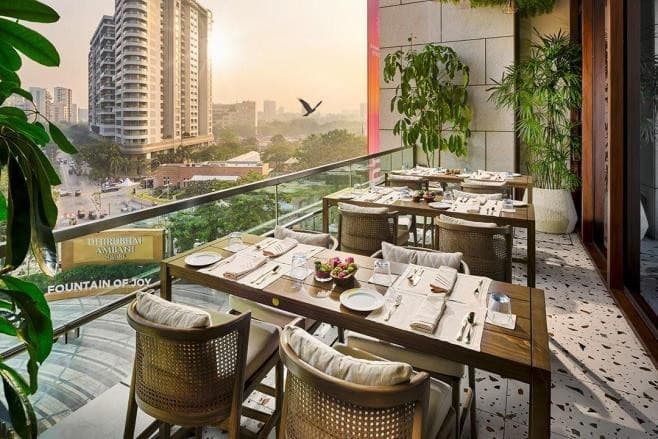BKC skyline and lifestyle destinations seen from a premium dining terrace